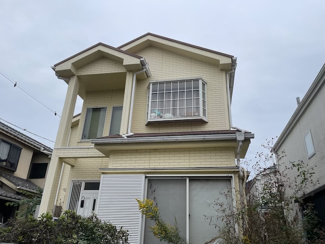 春日部　サイディング外壁塗装工事　塗装前